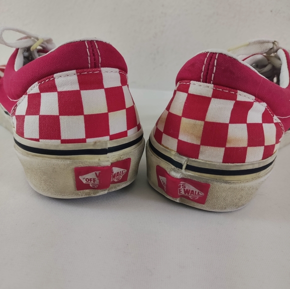 Vans Unisex Red Checkered Shoes Size Mens 7 Womens 8.5 (507452) - Picture 5 of 12